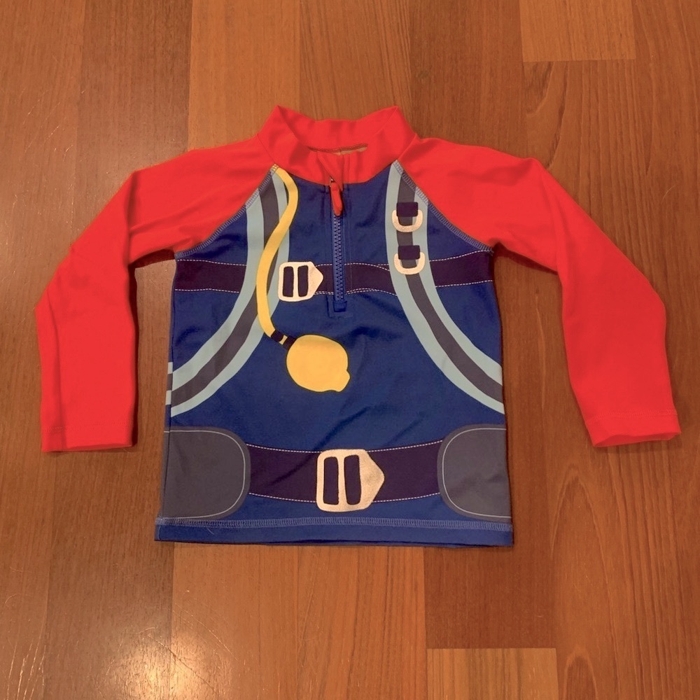 Mini Boden Diver Rashguard Swim Top